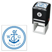 Anker mit Seil-Monogramm Danke Permastempel (Beispiel)
