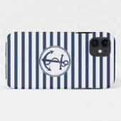 Anker mit Streifen Case-Mate iPhone Hülle (Rückseite (Horizontal))