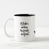 Anker mit Vater Faith Zitat Zweifarbige Tasse (Links)