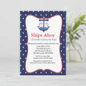 Anker mit Walen für die Einladung zur Dusche von z (Stehend Vorderseite)