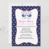 Anker mit Walen zur Einladung von zwei Babyduschen (Vorderseite)