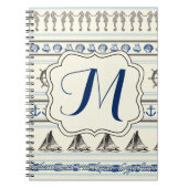 Anker-Monogramm-Anker Notizblock (Vorderseite)