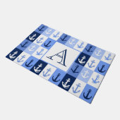 Anker-Monogramm-Doormat Fußmatte (Schrägansicht)
