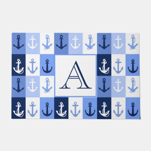 Anker-Monogramm-Doormat Fußmatte (Vorderseite)