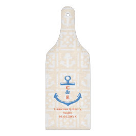 Anker-Monogramm-Paddel Schneidebrett