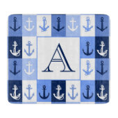 Anker Monogramm Schneidbrett Schneidebrett (Vorderseite)