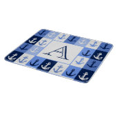 Anker Monogramm Schneidbrett Schneidebrett (Ecke)