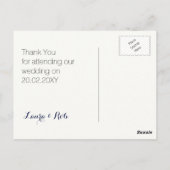 Anker Monogramme, Nautical Wedding Dankeschön Kart Postkarte (Rückseite)