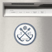 Anker Monogramme, Schöne Hochzeit speichern Sie da Magnet (In Situ (Geschirrspüler))