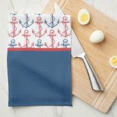 Anker-Muster Handtuch (Viertel Falte)