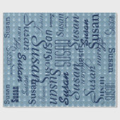 Anker/Namensmuster personalisiert Geschenkpapier (Flach)