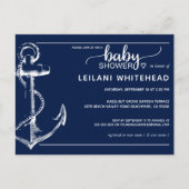 Anker Nautical Baby Dusche Einladung Marine Postca Postkarte (Vorderseite)