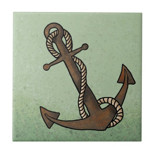Anker Nautical  Fliese (Vorderseite)