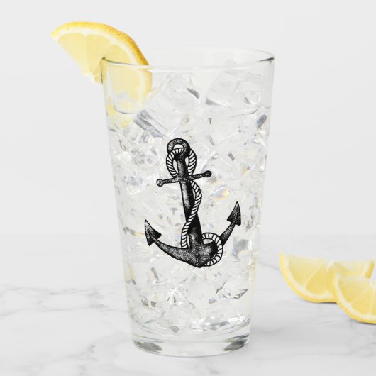 Anker Nautical Glas (Vorderseite Ice)