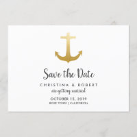 Anker Nautical Imitats Gold Foil | SAVE THE DATE