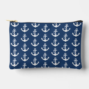 Anker Nautical Segeln Booten Weiß Navy Blau Zubehörtasche