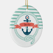 Anker Nautisch - 2 Seiten Keramik Ornament (Rechts)