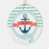 Anker Nautisch - 2 Seiten Keramik Ornament (Links)