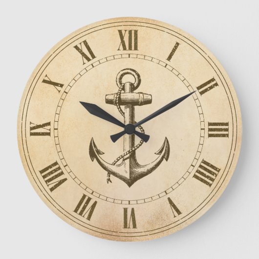 Anker nautisch große wanduhr (Vorderseite)