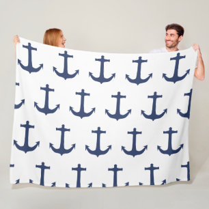 Anker nautische Küstenvibes Fleecedecke