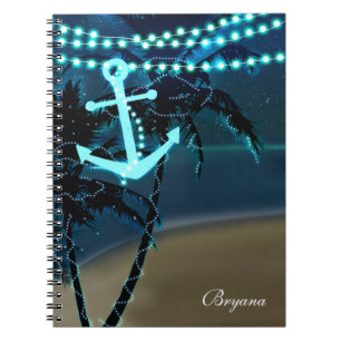 Anker & Palmen Strandlichter Notizbuch Journal Notizblock