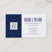 Anker-Polka-Punkt-Muster des Foto-Abschluss-| Telefonnummerkarte (Rückseite)