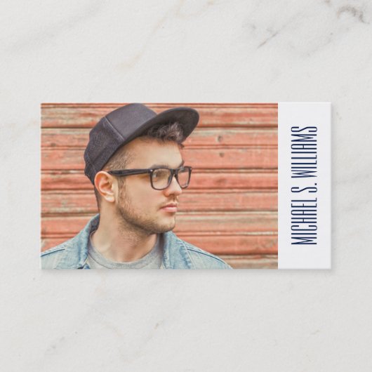 Anker-Polka-Punkt-Muster des Foto-Abschluss-| Telefonnummerkarte (Vorderseite)