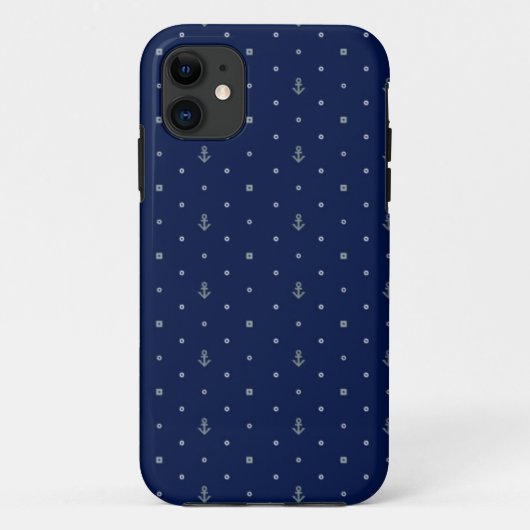 Anker Polka Punkte Muster Case-Mate iPhone Hülle (Rückseite)
