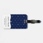 Anker Polka Punkte Muster Gepäckanhänger (Rückseite horizontal)