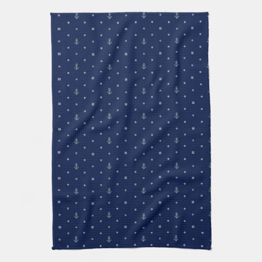 Anker Polka Punkte Muster Geschirrtuch (Vertikal)