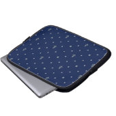 Anker Polka Punkte Muster Laptopschutzhülle (Vorne Knopf)