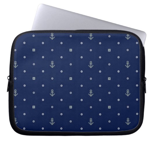 Anker Polka Punkte Muster Laptopschutzhülle (Vorderseite)