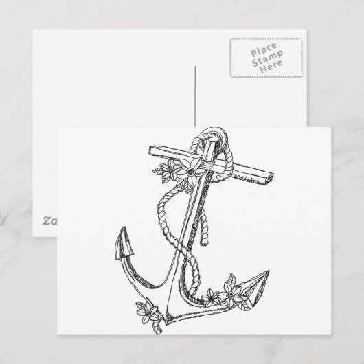 Anker Postkarte (Vorne/Hinten)