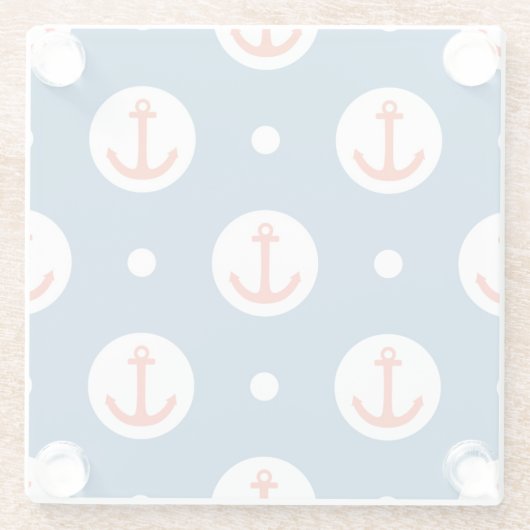 Anker-Punkte Glasuntersetzer (Rückseite)