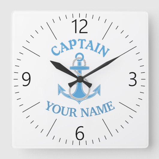 Anker Quadratische Wanduhr (Vorderseite)