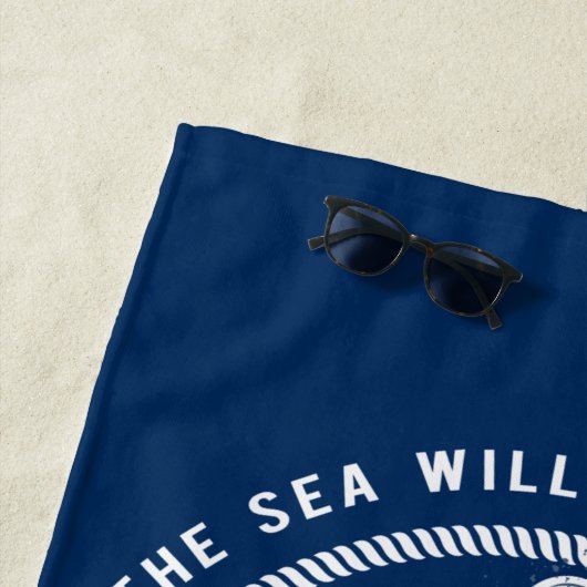 Anker, Rad, Navy Blue, Streifen Strandtuch (Beispiel)