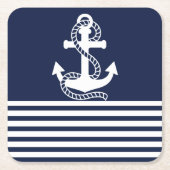 Anker Rechteckiger Pappuntersetzer (Vorderseite)