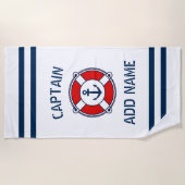 ANKER-Ringboje kundenspezifischen Bootskapitäns Strandtuch (Vorderseite)