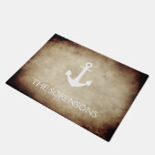 Anker-Rolle-Familienname-Fußmatte Fußmatte (Schrägansicht)