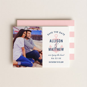 Anker Rosa Foto Hochzeit Save The Date