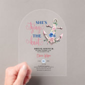 Anker-Rose verbindet das knot-nautische Brautparty Acryleinladungen (Insitu (Handheld))