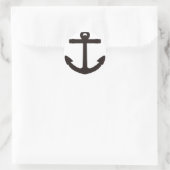 Anker Runder Aufkleber (Tasche)