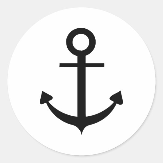 Anker Runder Aufkleber (Vorderseite)