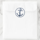 Anker Runder Aufkleber (Tasche)