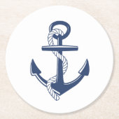 Anker Runder Pappuntersetzer (Vorderseite)