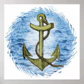 Anker schlicht 20X20 Poster (Vorne)