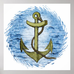 Anker schlicht 20X20 Poster