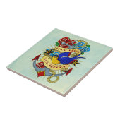 Anker, Schwalbe und Rosen Fliese (Seite)