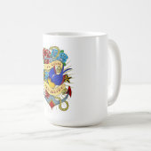 Anker, Schwalbe und Rosen Kaffeetasse (VorderseiteRechts)