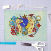 Anker, Schwalbe und Rosen Seidenpapier (Handwerk)